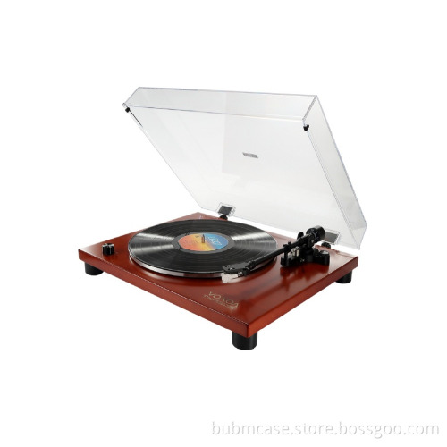 VOXOA T70 Wood Turntable with USB Rec Built-in switchable phono pre-amplifier